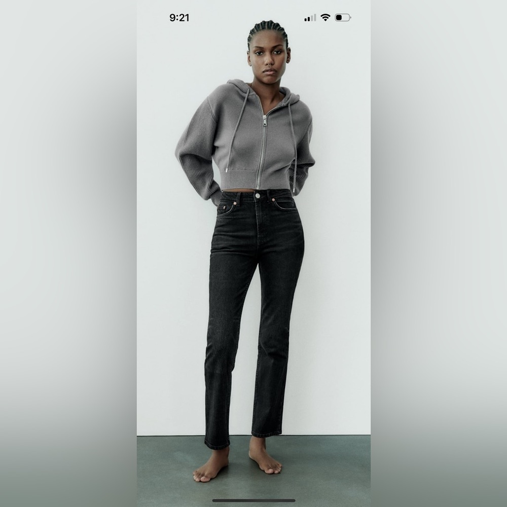 NWT Zara black stove pipe jeans